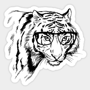 Tiger Head Hand Drawn Sticker